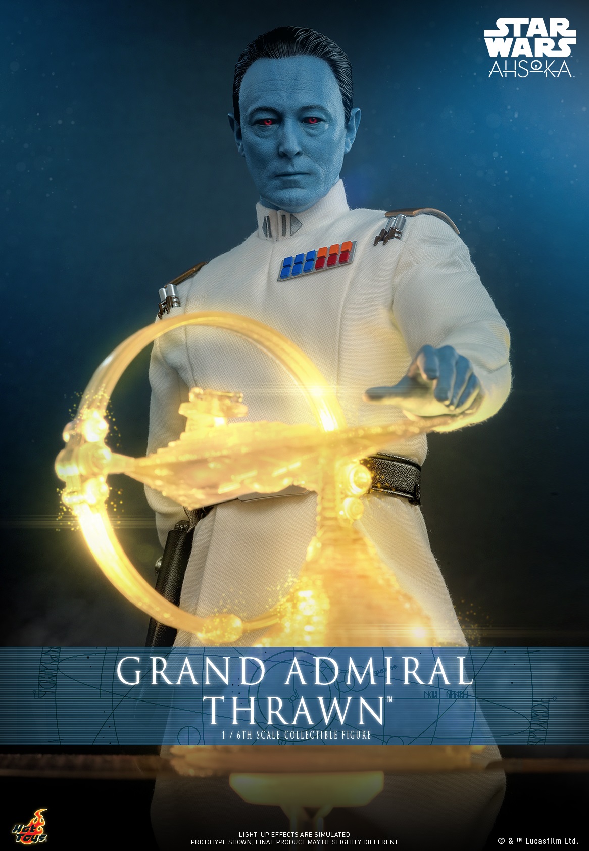 Pre-Order Hot Toys Star Wars Ahsoka Grand Admiral Thrawn Sixth Scale Figure TMS116